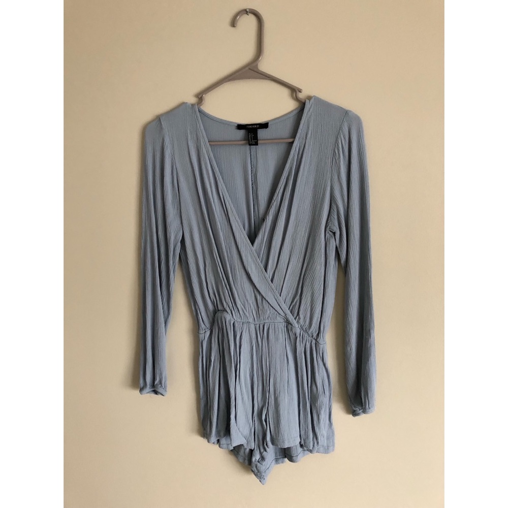 Baby blue romper.